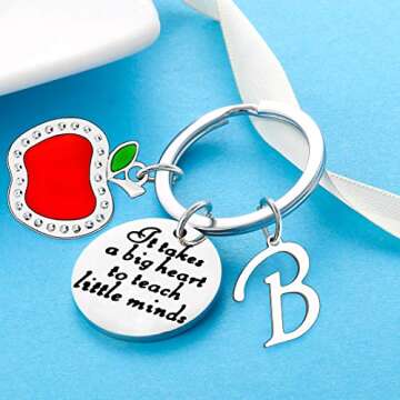 Personalized Teacher Appreciation Keychain Gift for Women