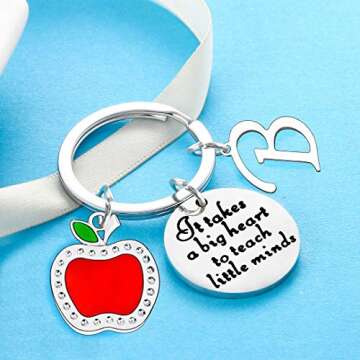 Personalized Teacher Appreciation Keychain Gift for Women