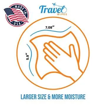 Travel Hand Sanitizing Wipes - Individually Packed for On-the-Go Care