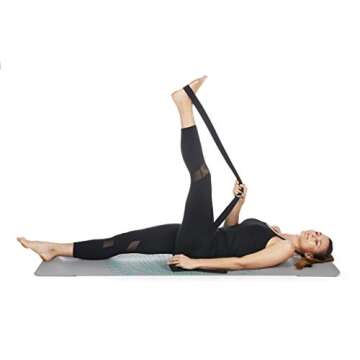 Gaiam Yoga Strap - Stretch Band with Adjustable Metal D-Ring Loop | Exercise & Fitness Stretching for Yoga, Pilates, Physical Therapy, Gym Workouts (Available in 6ft, 8ft, 10ft and Multiple Colors)