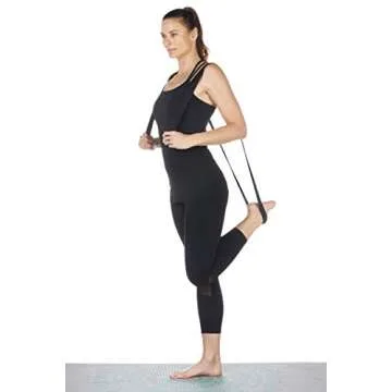 Gaiam Yoga Strap - Stretch Band with Adjustable Metal D-Ring Loop | Exercise & Fitness Stretching for Yoga, Pilates, Physical Therapy, Gym Workouts (Available in 6ft, 8ft, 10ft and Multiple Colors)