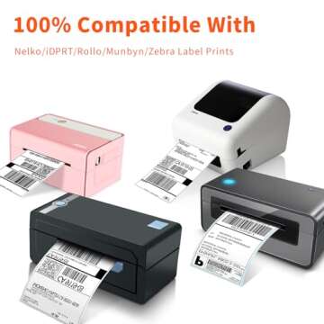 JADENS 4x6 Thermal Labels - 350 Labels, Compatible with Rollo, Brother, Zebra and Most Thermal Printer, Perforated, Commercial Grade, Doesn't Compatible with Dymo