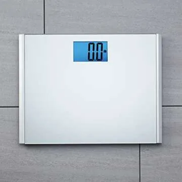Eat Smart Precision Plus Digital Bathroom Scale with Ultra-Wide Platform, 440 lb Capacity, Bath Scale for Body Weight, Grey