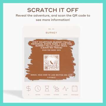 Reach International Outfitters California Adventure Bucket List: 50 Scratch-Off Cards for Outdoor Activities, Tourist Attractions, and Road Trips - Perfect Travel Gift and Guide for Exploring