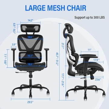 GABRYLLY Ergonomic Office Chair with Lumbar Support