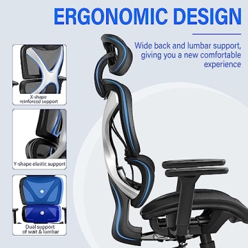 GABRYLLY Ergonomic Office Chair with Lumbar Support