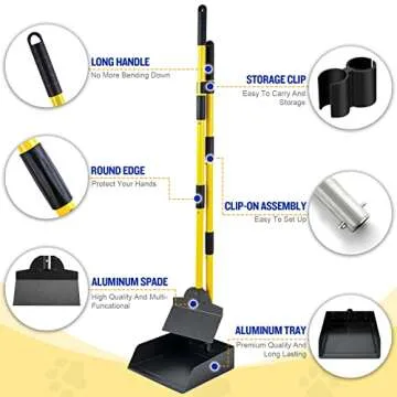 Adjustable Long Handle Pooper Scooper for Large Dogs