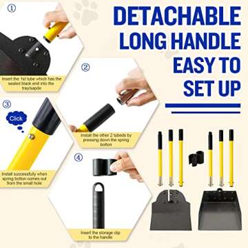 Adjustable Long Handle Pooper Scooper for Large Dogs
