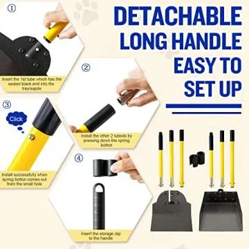 Adjustable Long Handle Pooper Scooper for Large Dogs