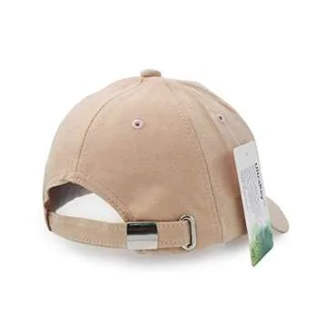 UltraKey Suede Baseball Cap, Unisex Faux Suede Leather Classic Adjustable Plain Hat Baseball Cap(Khaki)