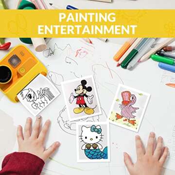 Mafiti 10 Rolls Kids Instant Camera Refill Print Paper for K27/D101/Q5 Kids Camera Instant Print-Photo Print Thermal Paper Compatible with Most Kids Camera Instant Print,2.2 x1 Inch,White