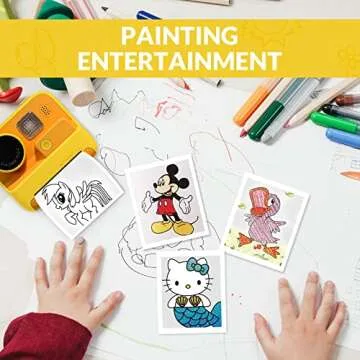 Mafiti 10 Rolls Kids Instant Camera Refill Print Paper for K27/D101/Q5 Kids Camera Instant Print-Photo Print Thermal Paper Compatible with Most Kids Camera Instant Print,2.2 x1 Inch,White