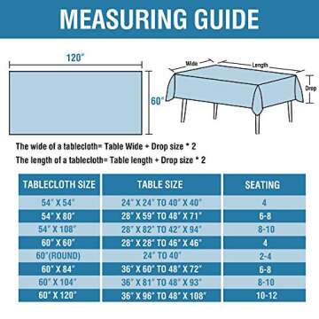H.VERSAILTEX Linen Textured Table Cloths Rectangle 60 x 120 Inch Premium Solid Tablecloth Spill-Proof Waterproof Table Cover for Dining Buffet Feature Extra Soft and Thick Fabric Wrinkle Free, Ivory