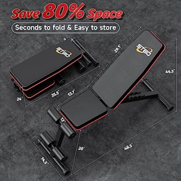 Compact Adjustable Weight Bench for Home Gym - STBO
