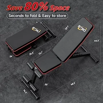 Compact Adjustable Weight Bench for Home Gym - STBO