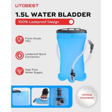 UTOBEST Running Hydration Vest with 1.5L Bladder