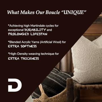 Luxurious DOMVITUS Boucle Pillow Covers for Cozy Decor