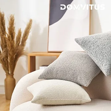 Luxurious DOMVITUS Boucle Pillow Covers for Cozy Decor