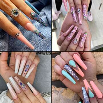 INFELING XXL Coffin Nails for Stunning Nail Styles 300 Pcs