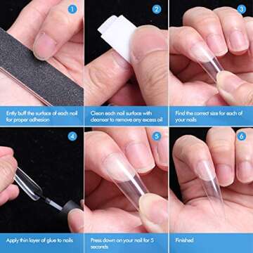 INFELING XXL Coffin Nails for Stunning Nail Styles 300 Pcs