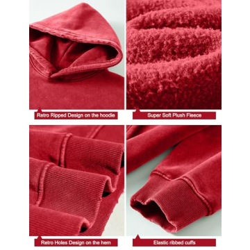 Dnzzs Women's Oversized Acid Wash Hoodie for Stylish Comfort