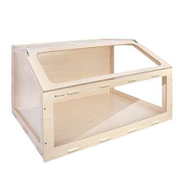 Niteangel Vista Hamster Cage W/Oblique Opening Cage Door - MDF Aspen Small Animal Cage for Syrian Ha...