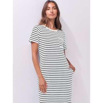 ANRABESS Women's Summer Casual Midi Dress - Versatile Style