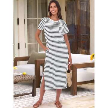 ANRABESS Women's Summer Casual Midi Dress - Versatile Style