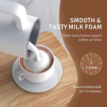 Milk Frother, Updated Electric Milk Frother and Steamer, 4 in 1 Large Capacity 10.2 oz/300ml Cold Hot Automatic Milk Frother & Warmer, Coffee Frother for Cappuccino, Latte, Macchiato