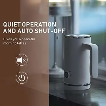 Milk Frother, Updated Electric Milk Frother and Steamer, 4 in 1 Large Capacity 10.2 oz/300ml Cold Hot Automatic Milk Frother & Warmer, Coffee Frother for Cappuccino, Latte, Macchiato