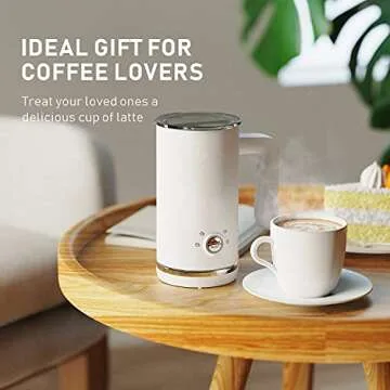 Milk Frother, Updated Electric Milk Frother and Steamer, 4 in 1 Large Capacity 10.2 oz/300ml Cold Hot Automatic Milk Frother & Warmer, Coffee Frother for Cappuccino, Latte, Macchiato