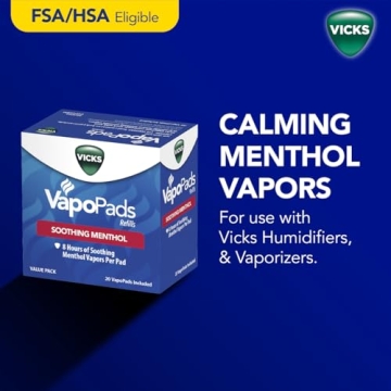 Vicks VapoPads 20 Count – Original Menthol Relief