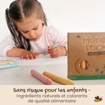 Honeysticks Jumbo Crayons - 8 Pastel Colors, Non Toxic & Fun for Toddlers