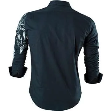 Sportrendy Slim Fit Long Sleeve Shirt for Men
