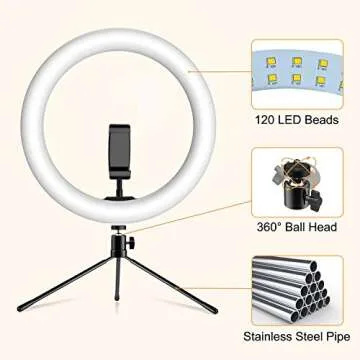 Affordable 10-Inch Desk Ring Light for Creative Illumination