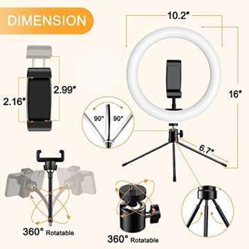 Affordable 10-Inch Desk Ring Light for Creative Illumination