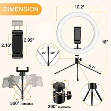 Affordable 10-Inch Desk Ring Light for Creative Illumination