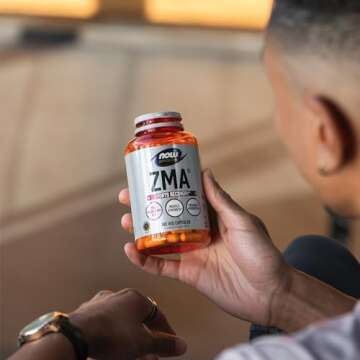 NOW Foods Sports Nutrition, ZMA (Zinc, Magnesium and Vitamin B-6), Enhanced Absorption, Sports Recovery*, 180 Capsules