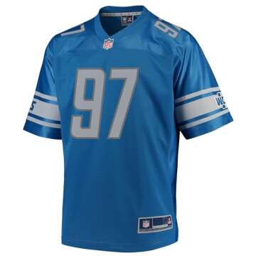 NFL PRO LINE Men's Aidan Hutchinson Blue Detroit Lions Replica Jersey