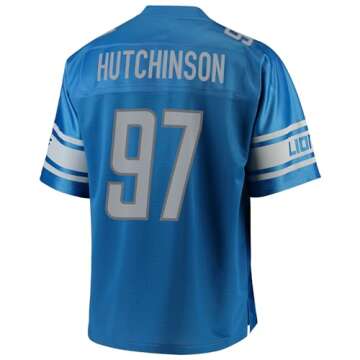 NFL PRO LINE Men's Aidan Hutchinson Blue Detroit Lions Replica Jersey