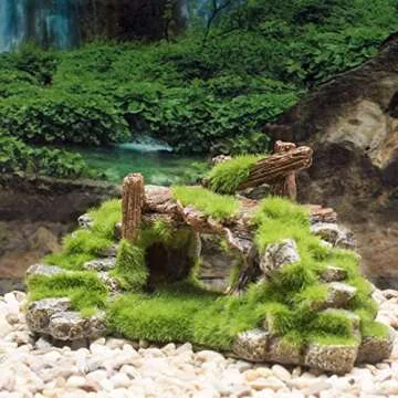 Fish Tank Decoration Moss Rockery Stone Plants Wood Ruins Landscaping Turtle Tank Decoration Fish Shrimp Shelter