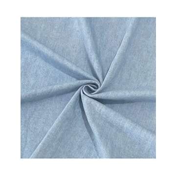 Zilcremo Women Denim Shirt Dresses Long Sleeve Distressed Jean Dress Button Down Casual Tunic Top Lightblue M