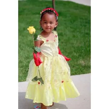 Little Adventures Elbow Length Child Princess Gloves - Machine Washable Costume Accessory (Red, L/XL 5-9 YEARS)