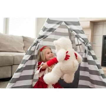 Little Adventures Elbow Length Child Princess Gloves - Machine Washable Costume Accessory (Red, L/XL 5-9 YEARS)