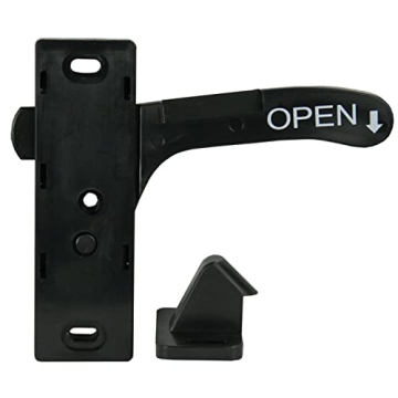 JR Products 10765 Screen Door Latch - Right Hand , Black