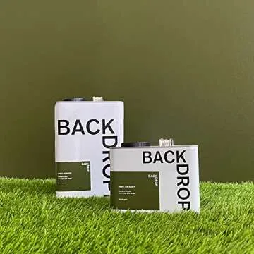 BACKDROP | Premium Exterior Paint | Semi-Gloss Finish for Outdoor Trim & Doors | Self-Priming, Low VOC, Green Wise Certified | NIGHT ON EARTH - Dark Olive Green | 0.5 Gallon