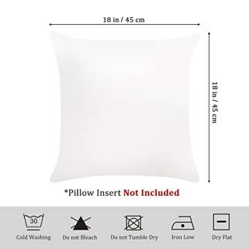 Boho Rainbow Throw Pillow Covers Set of 4 for Kids