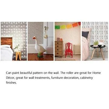 7 Inch Greek Art DIY Patterned Paint Roller for Unique Textures