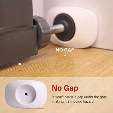 EUDEMON Safety Baby Gate Wall Protector Wall Saver for Pressure Mounted Gate Protect Walls/Baseboard/Stairs/Door Frame/Doorways Work on Pet & Dog Gates Easy to Install (White, 4 Pack)