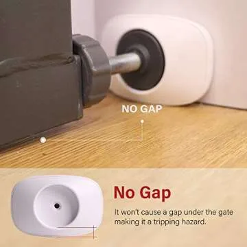 EUDEMON Safety Baby Gate Wall Protector Wall Saver for Pressure Mounted Gate Protect Walls/Baseboard/Stairs/Door Frame/Doorways Work on Pet & Dog Gates Easy to Install (White, 4 Pack)